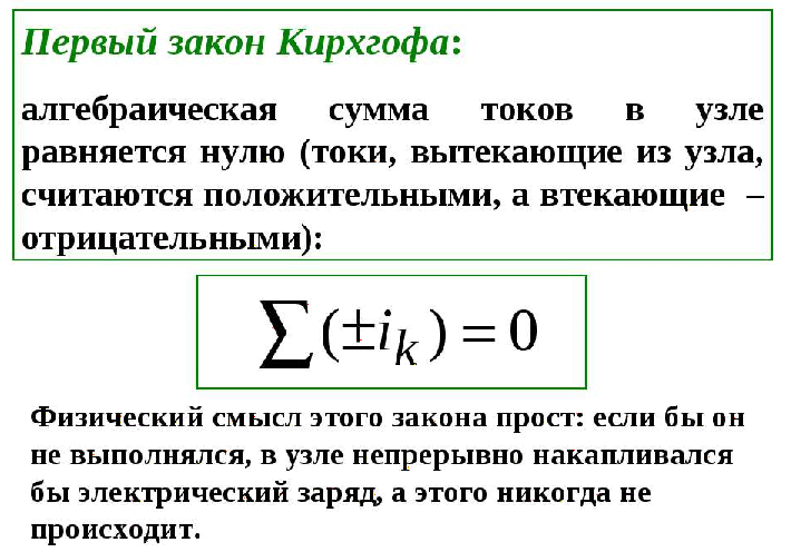 Специалисты для вычисления параметров линейного напряжения используют формулу Кирхгофа