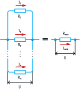 Схема параллельном соединения проводников