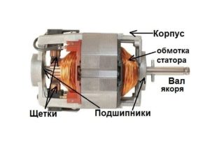 Строение коллекторного электродвигателя