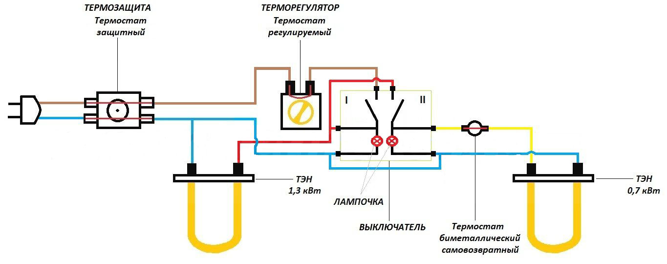 электрическая схема водонагревателя
