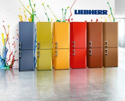 Палитра цветов холодильников Либхер