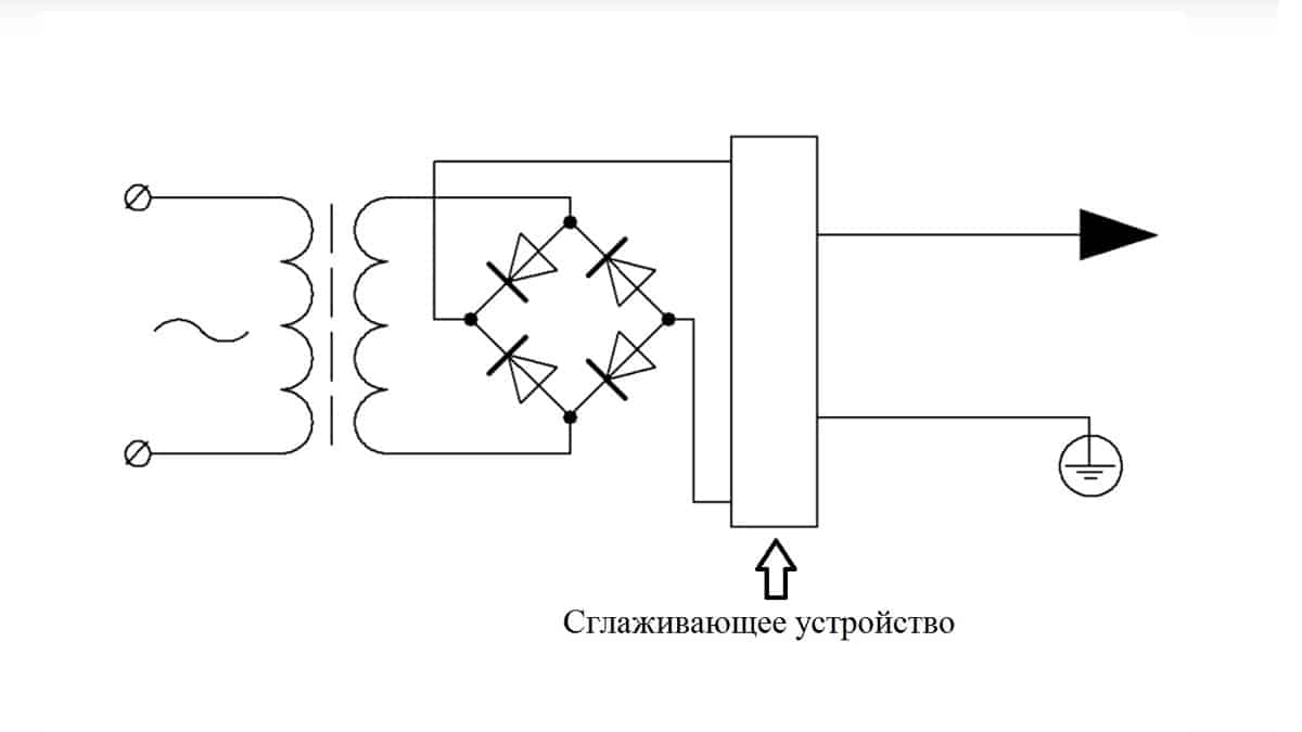 Принципиальная схема выпрямления для сварочного трансформатора