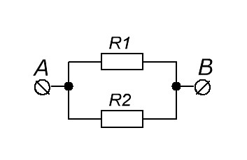 параллельное соединение двух резисторов